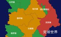 echarts襄阳市南漳县geoJson地图自定义引导线效果实例