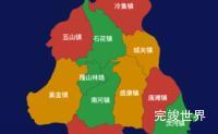 echarts襄阳市谷城县geoJson地图圆形波纹状气泡图实例