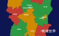 echarts襄阳市枣阳市geoJson地图根据经纬度显示自定义html弹窗效果