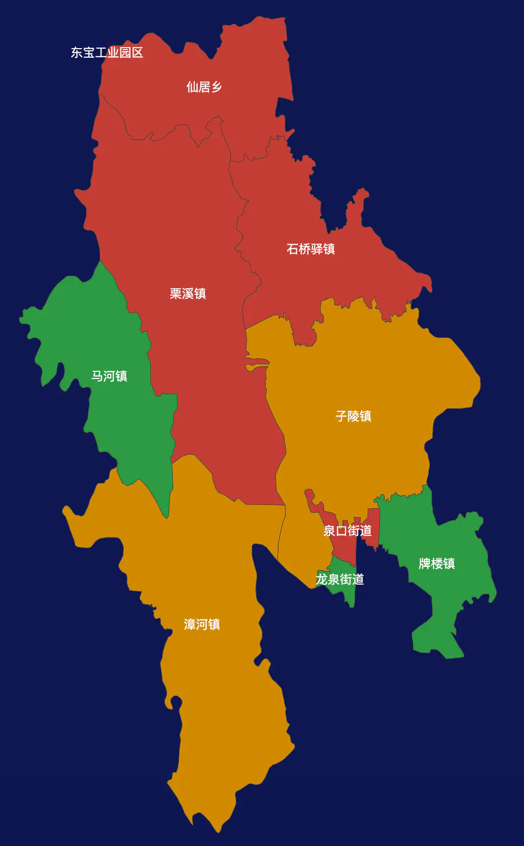 echarts荆门市东宝区geoJson地图点击跳转到指定页面实例代码