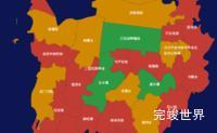 echarts孝感市汉川市geoJson地图指定区域高亮实例