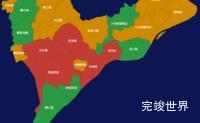 echarts荆州市洪湖市geoJson地图局部颜色渐变实例代码
