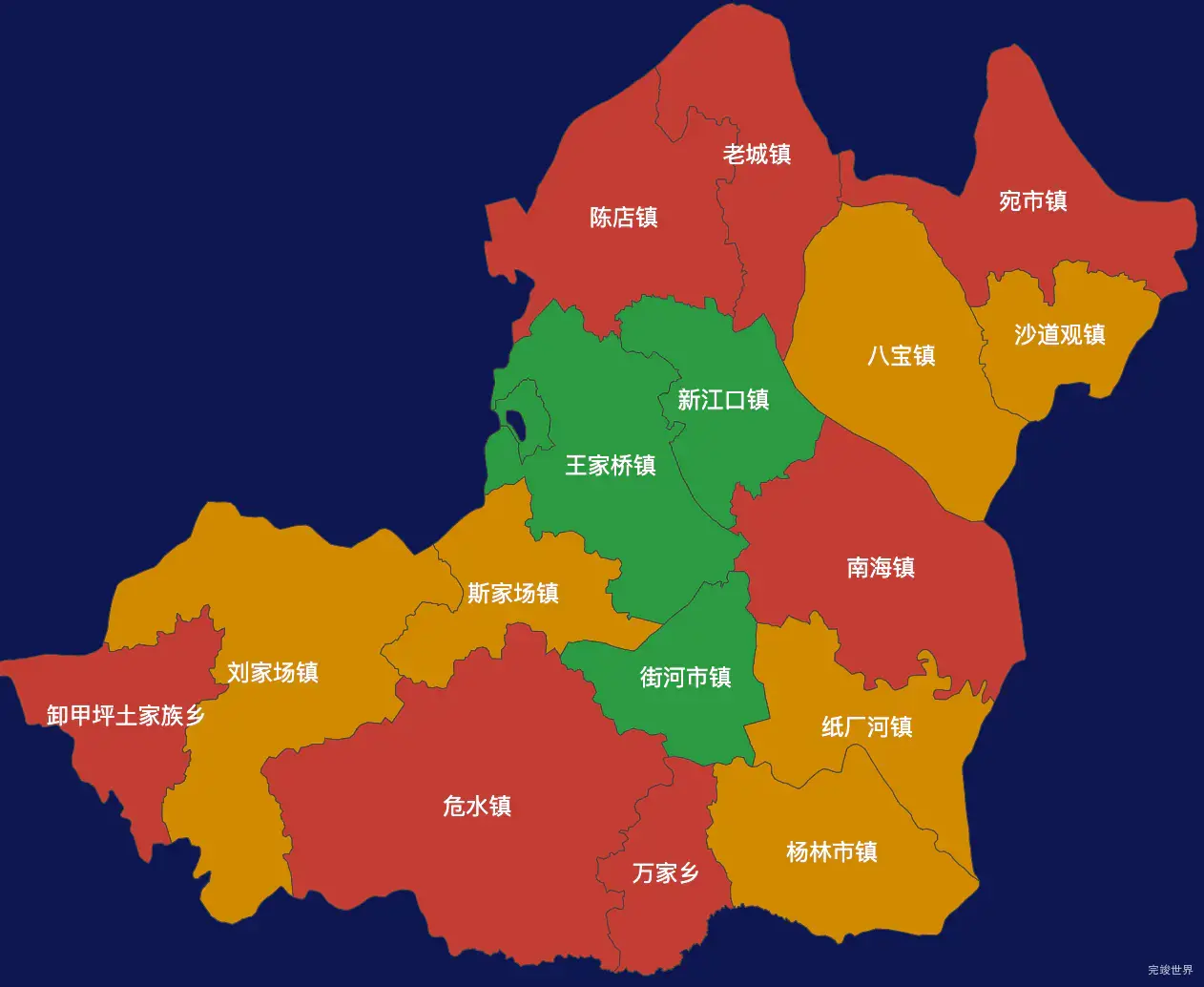 echarts荆州市松滋市geoJson地图添加柱状图代码演示