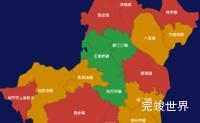 echarts荆州市松滋市geoJson地图添加柱状图代码演示