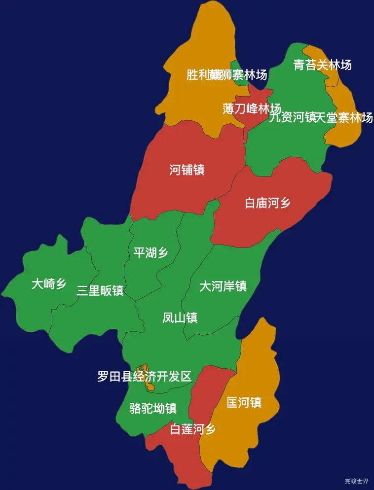 echarts黄冈市罗田县geoJson地图3d地图自定义图标实例