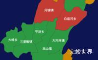 echarts黄冈市罗田县geoJson地图3d地图自定义图标实例