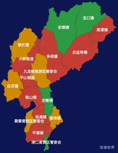 echarts惠州市惠东县geoJson地图