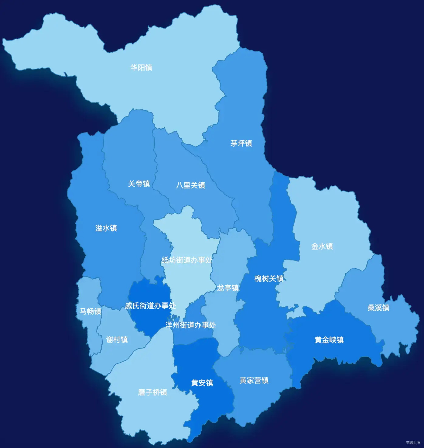 echarts汉中市洋县geoJson地图 tooltip轮播