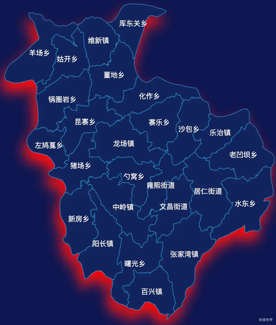 echarts毕节市纳雍县geoJson地图阴影