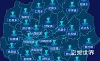 echarts毕节市黔西市geoJson地图label自定义样式实例