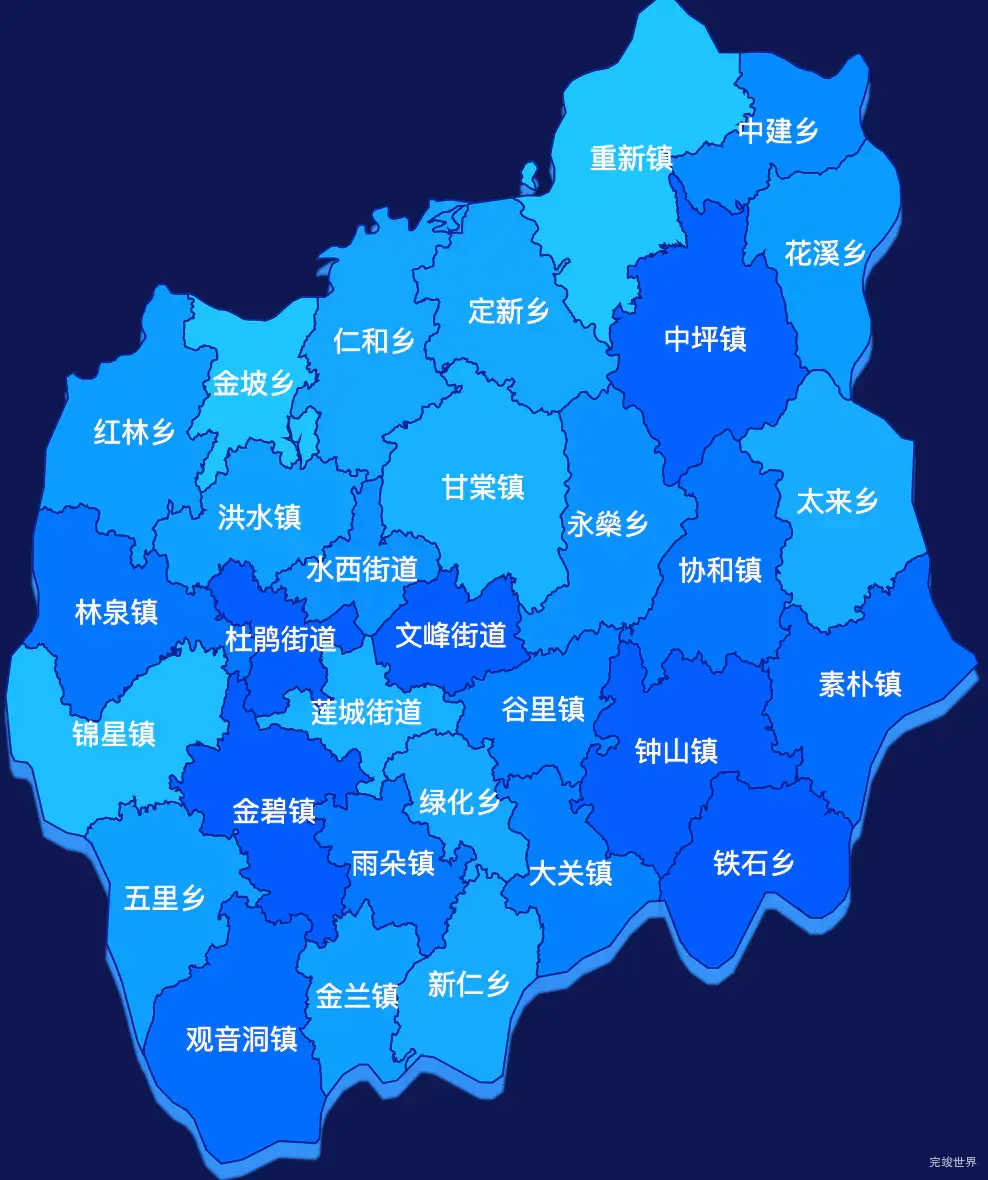 echarts毕节市黔西市geoJson地图 visualMap控制地图颜色