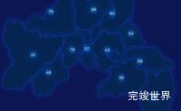 echarts铜仁市碧江区geoJson地图圆形波纹状气泡图效果实例