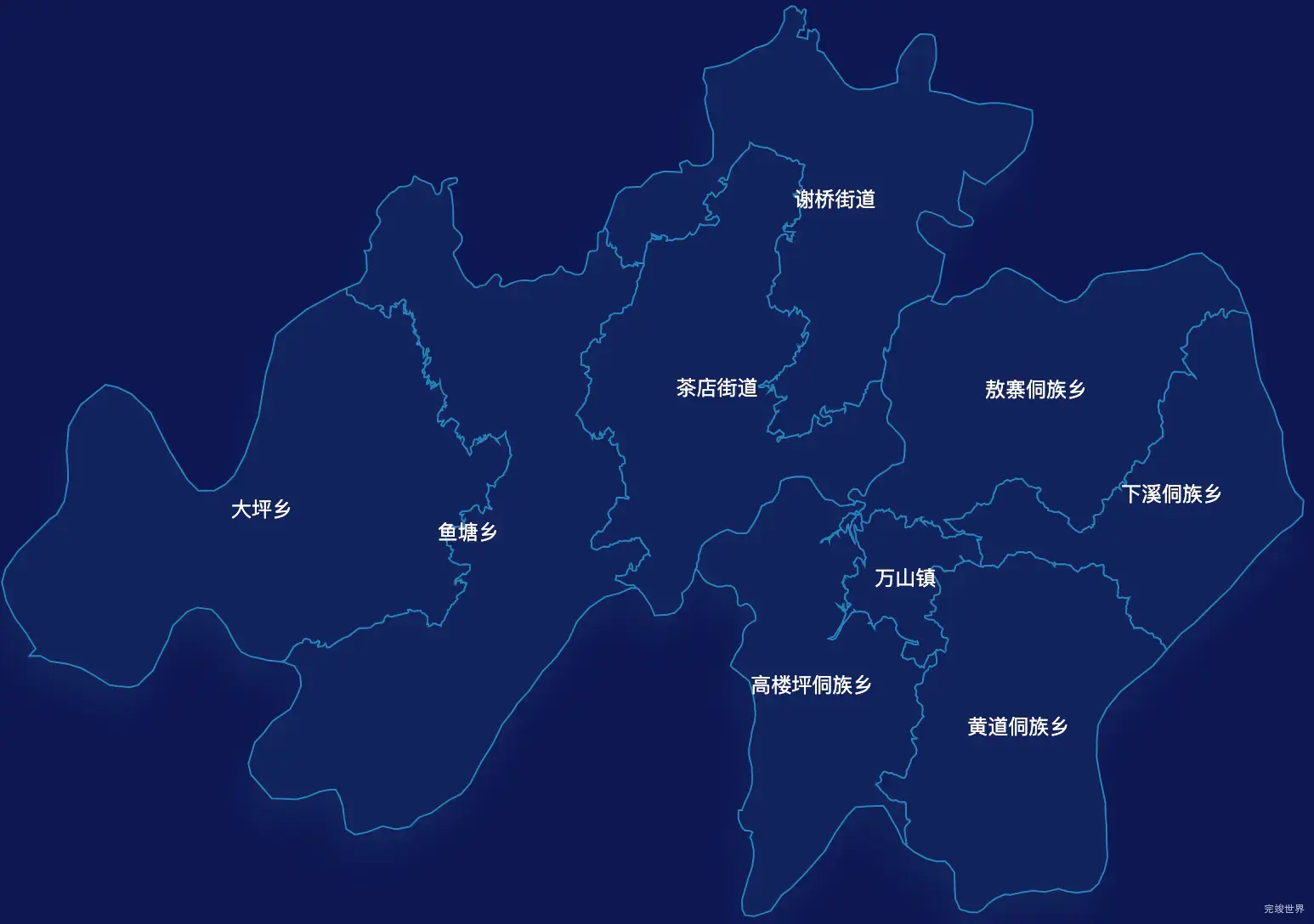 echarts铜仁市万山区geoJson地图地图下钻展示