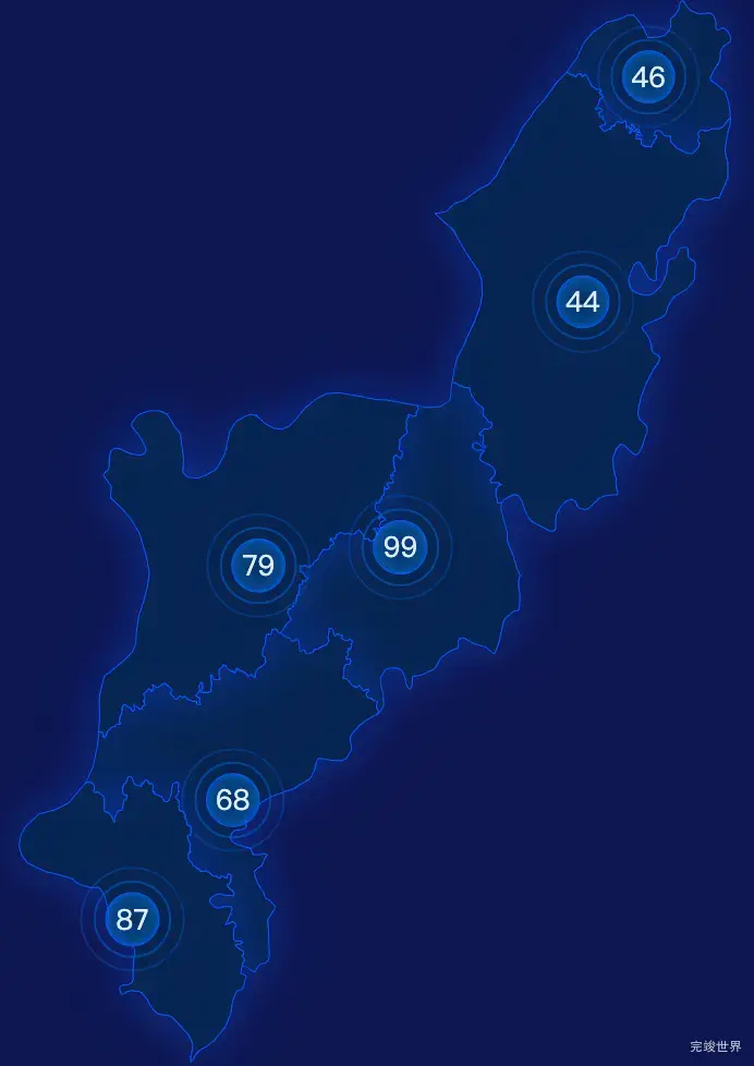 echarts铜仁市玉屏侗族自治县geoJson地图圆形波纹状气泡图