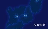 echarts铜仁市玉屏侗族自治县geoJson地图圆形波纹状气泡图效果