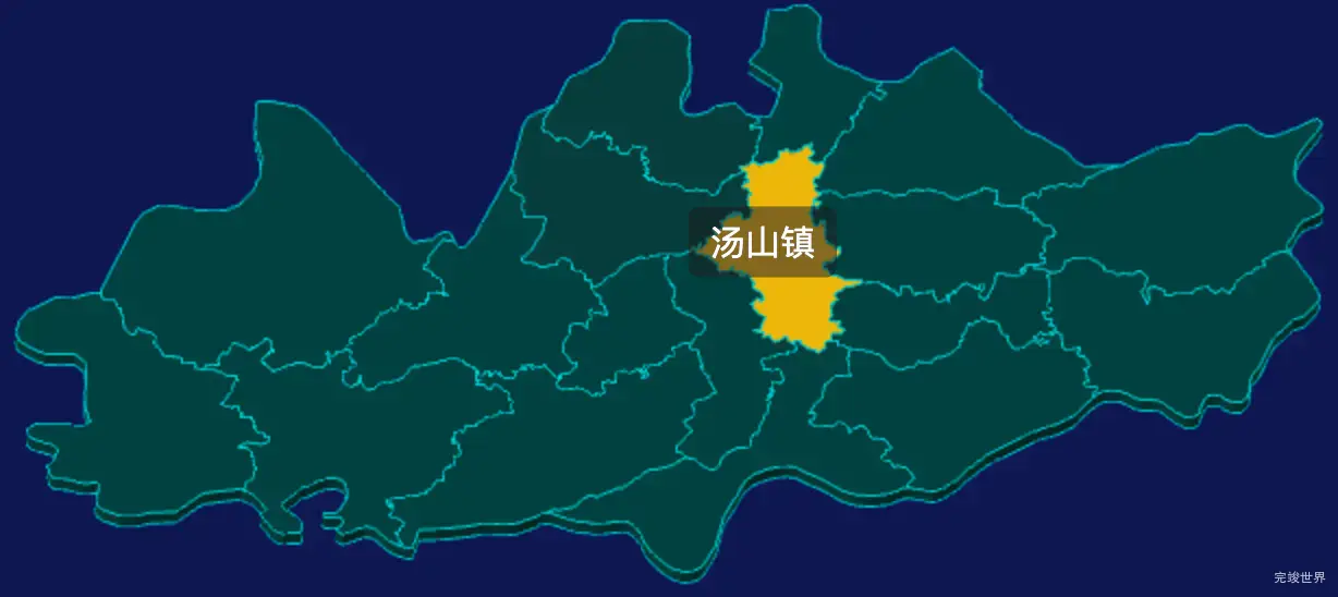 threejs铜仁市石阡县geoJson地图3d地图鼠标移入显示标签并高亮