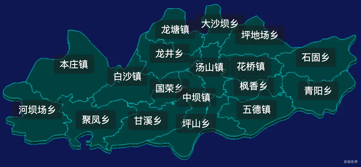 threejs铜仁市石阡县geoJson地图3d地图css2d标签