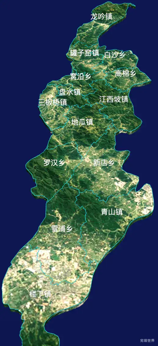 echarts黔西南布依族苗族自治州普安县geoJson地图3d地图自定义贴图-绿色地面