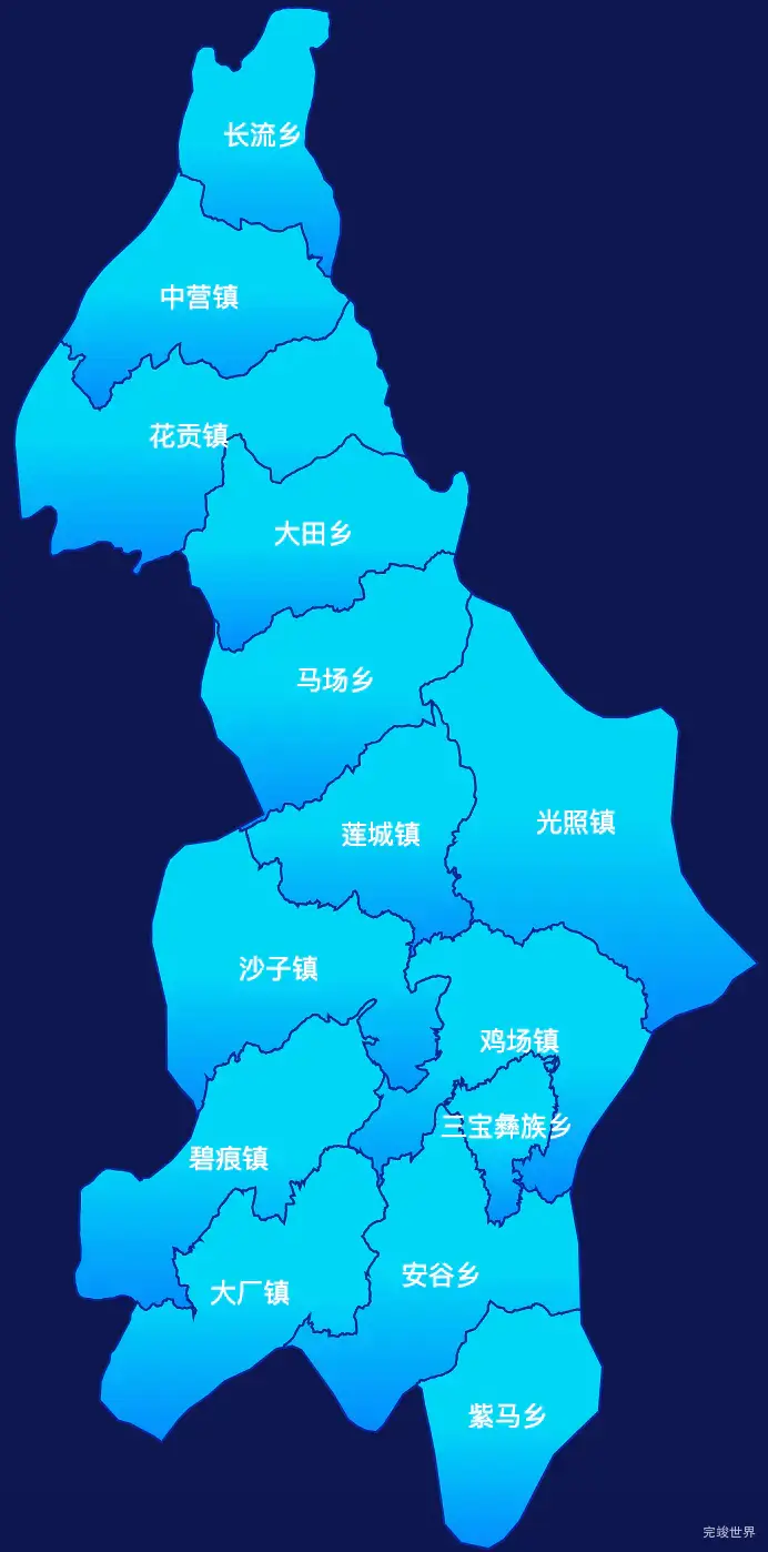 echarts黔西南布依族苗族自治州晴隆县geoJson地图局部颜色渐变