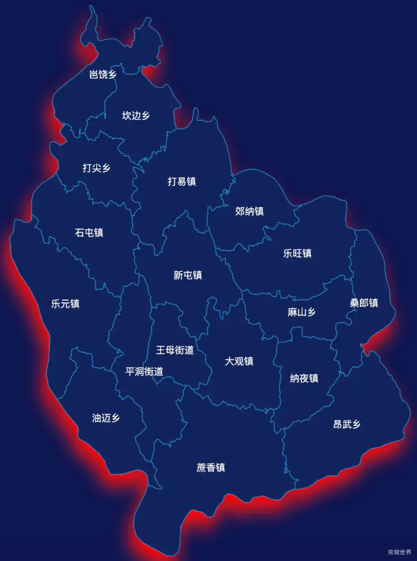 echarts黔西南布依族苗族自治州望谟县geoJson地图阴影