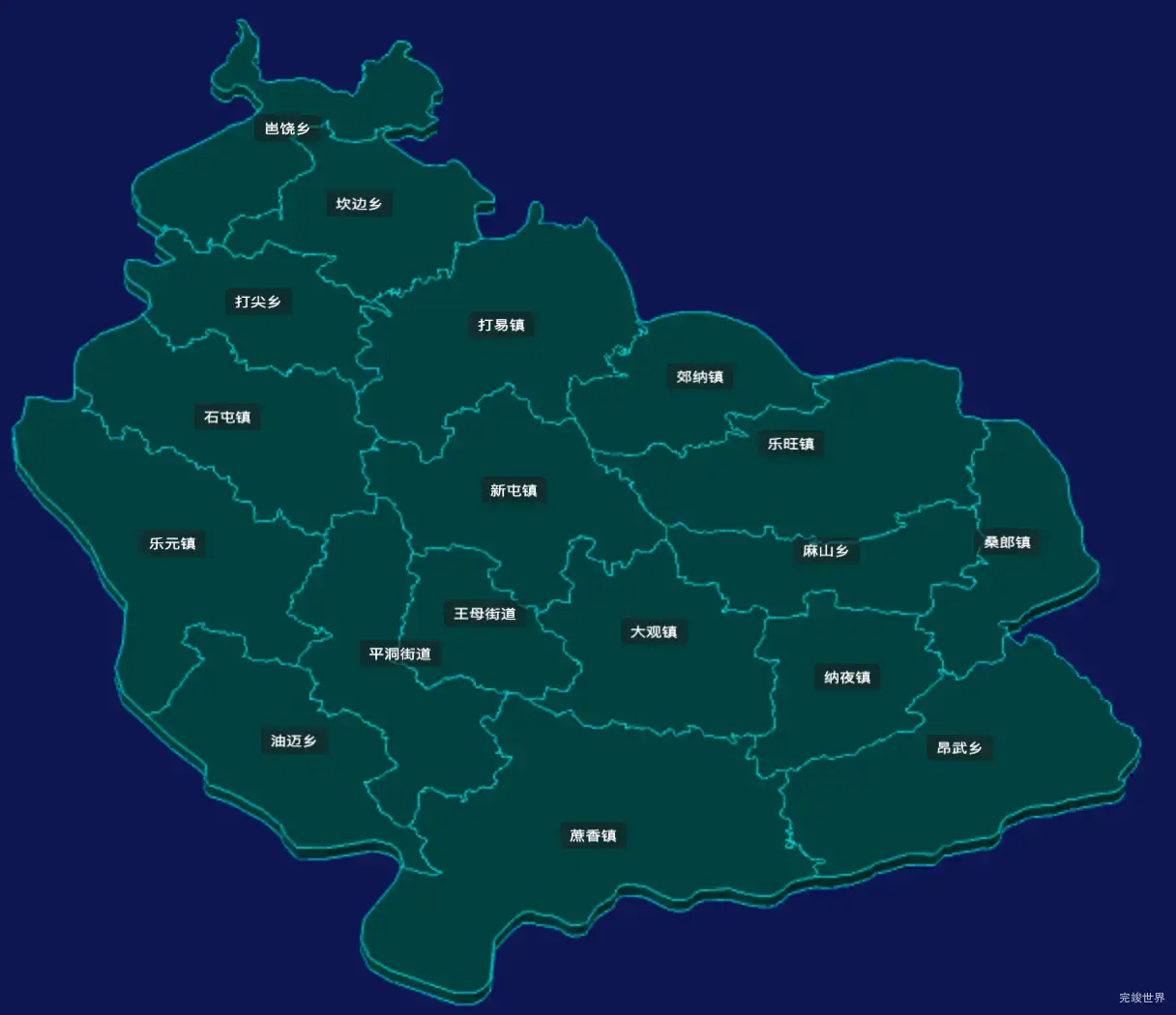 threejs黔西南布依族苗族自治州望谟县geoJson地图3d地图CSS3D标签