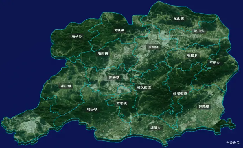 threejs黔西南布依族苗族自治州安龙县geoJson地图3d地图自定义贴图加CSS3D标签