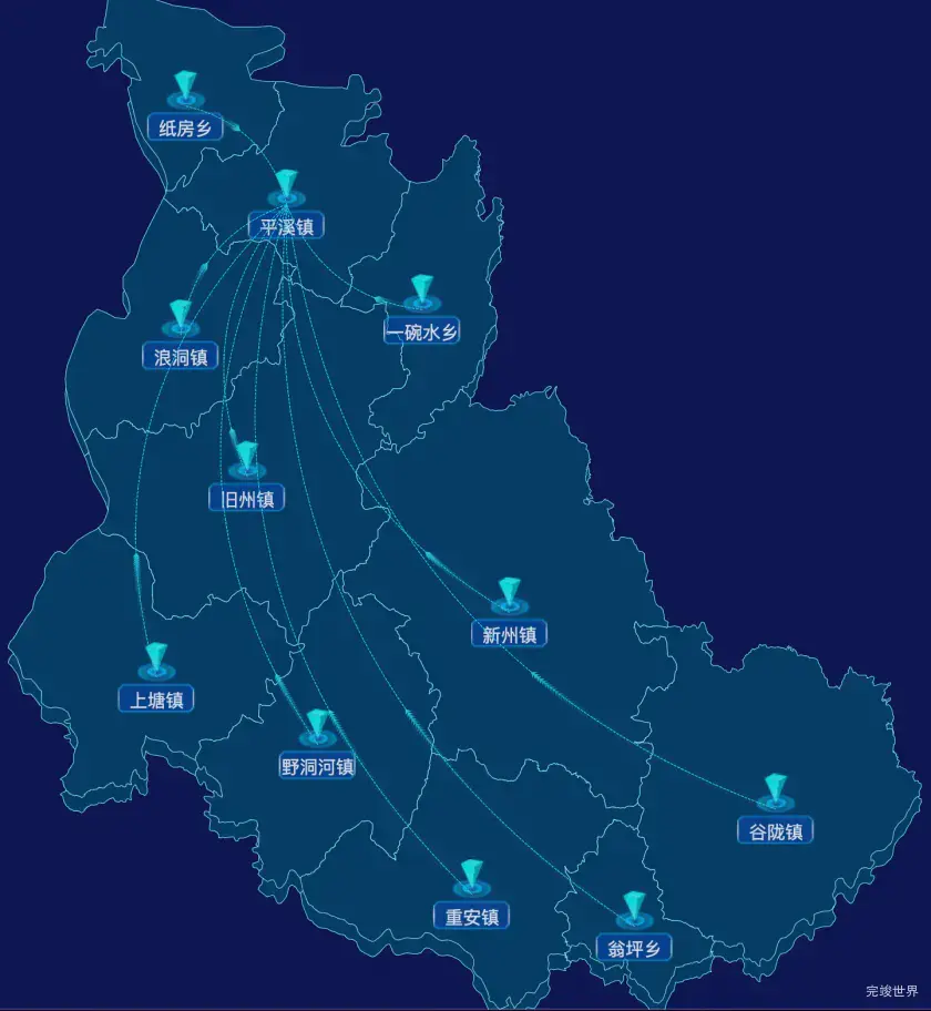 echarts黔东南苗族侗族自治州黄平县geoJson地图自定义label样式