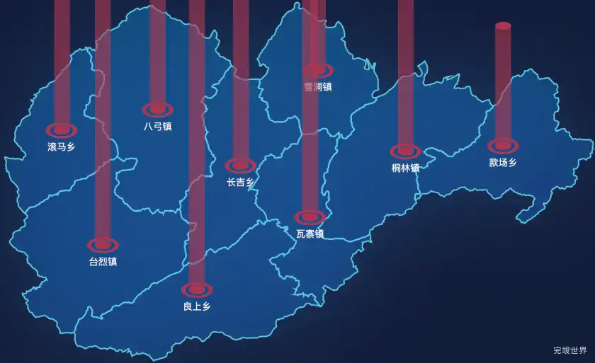 echarts黔东南苗族侗族自治州三穗县geoJson地图添加柱状图