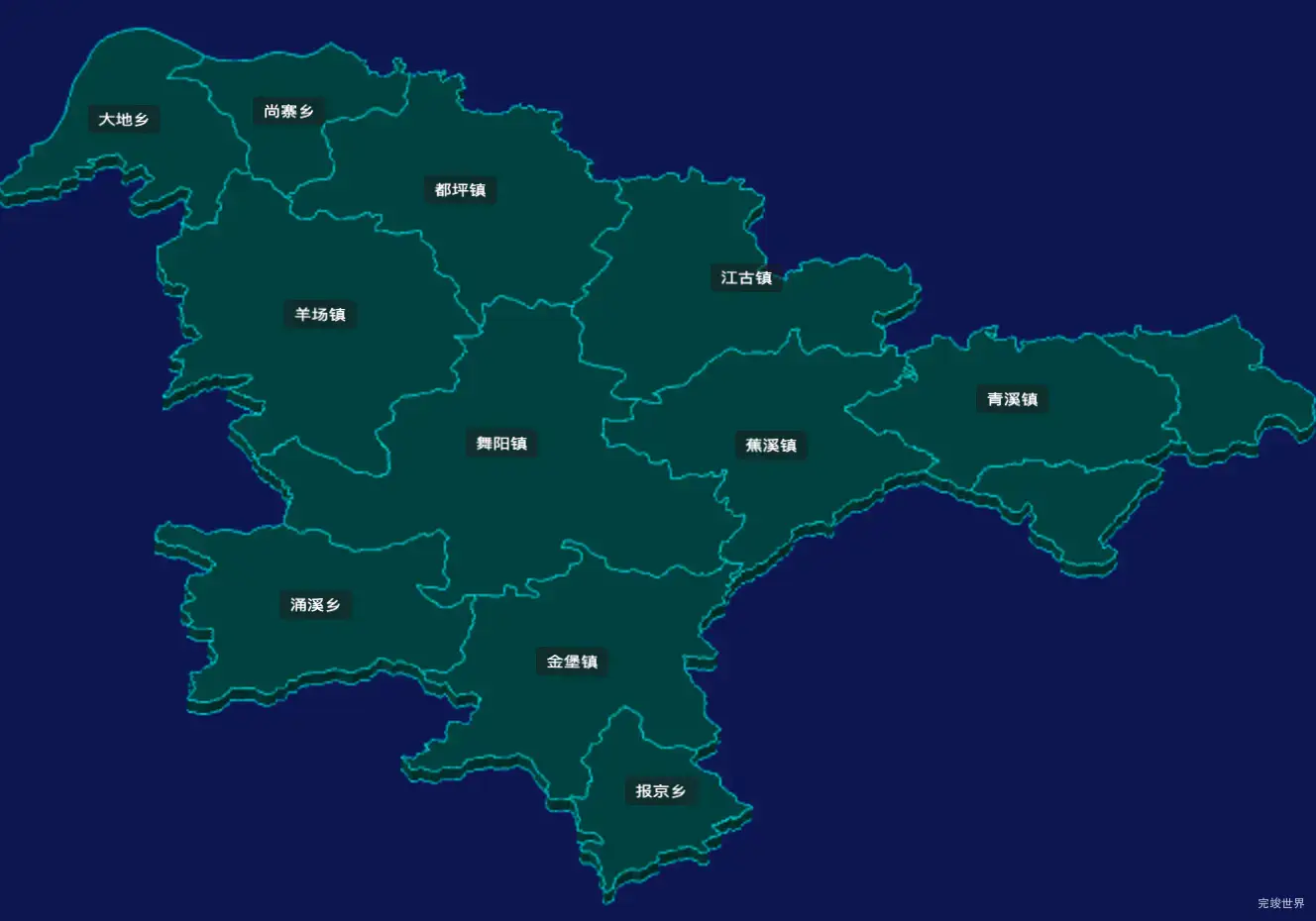 threejs黔东南苗族侗族自治州镇远县geoJson地图3d地图CSS3D标签