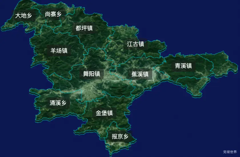 threejs黔东南苗族侗族自治州镇远县geoJson地图3d地图自定义贴图加CSS2D标签