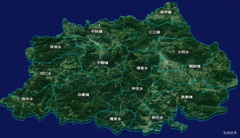 threejs黔东南苗族侗族自治州锦屏县geoJson地图3d地图自定义贴图加CSS3D标签