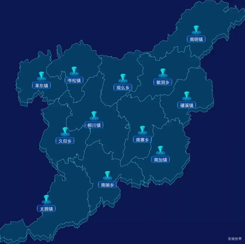 echarts黔东南苗族侗族自治州剑河县geoJson地图点击跳转到指定页面