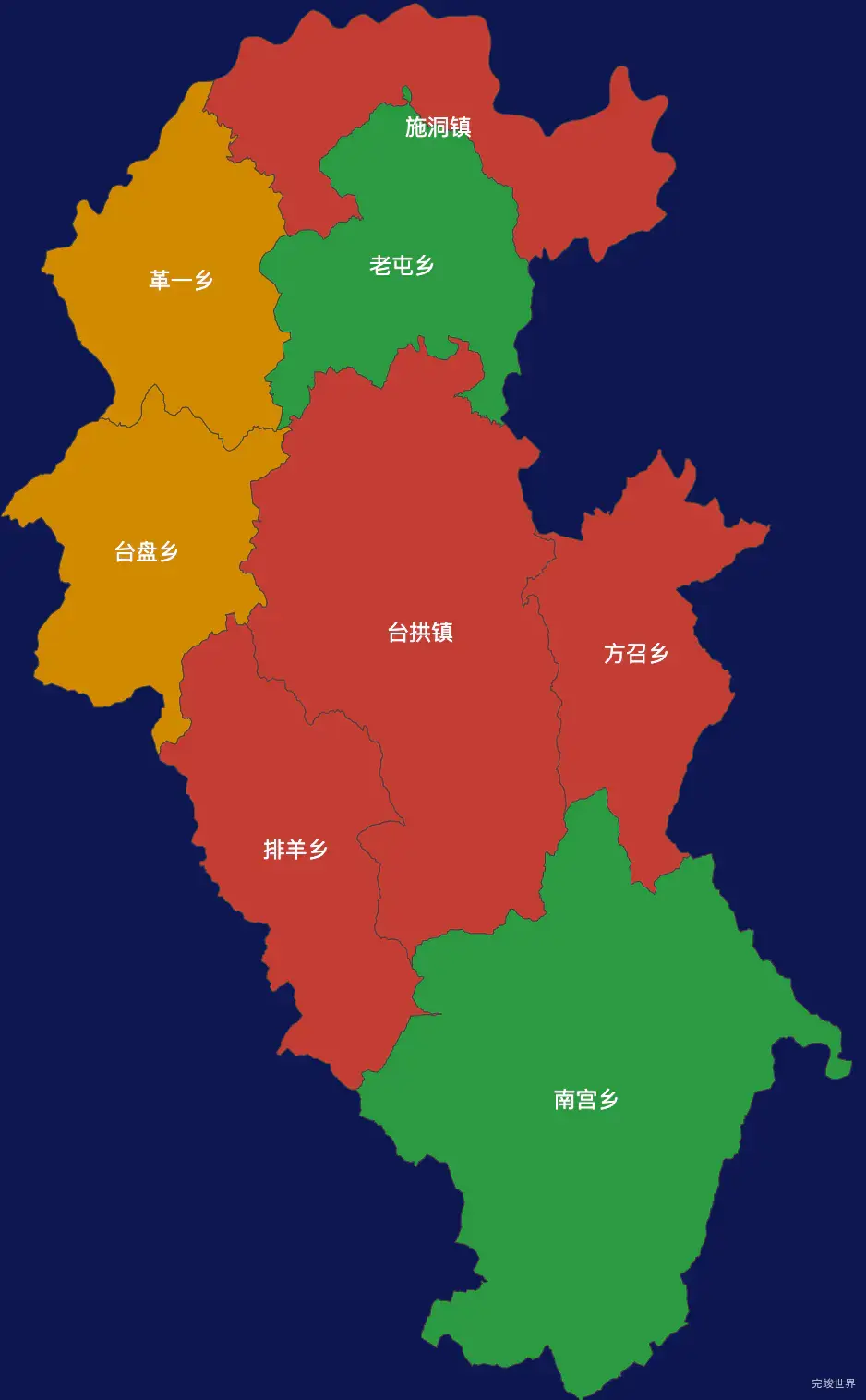 echarts黔东南苗族侗族自治州台江县geoJson地图定义颜色