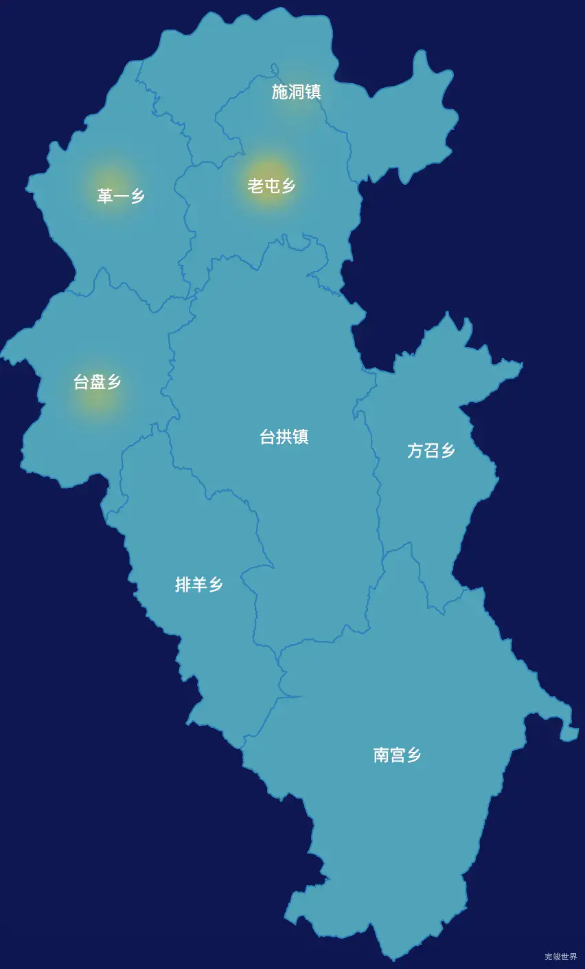 echarts黔东南苗族侗族自治州台江县geoJson地图热力图