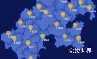 echarts黔东南苗族侗族自治州从江县geoJson地图水滴状气泡图实例代码