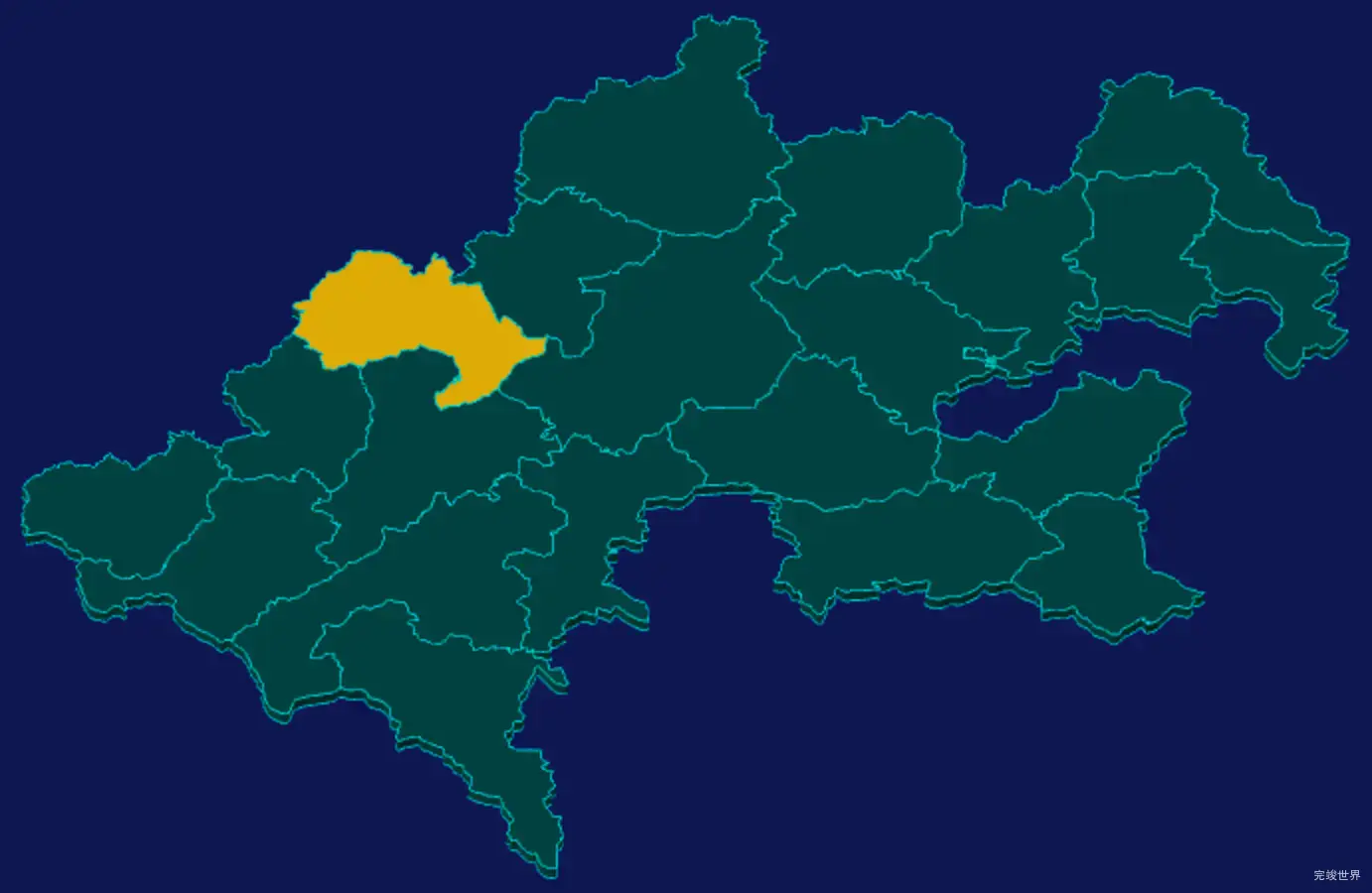 threejs黔东南苗族侗族自治州从江县geoJson地图3d地图指定区域闪烁