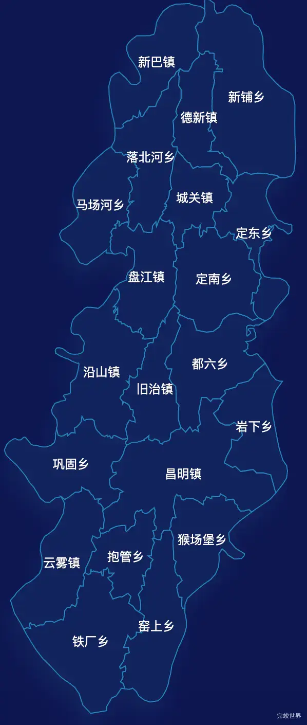 echarts黔南布依族苗族自治州贵定县geoJson地图地图下钻展示