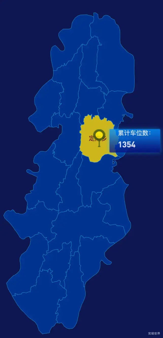 echarts黔南布依族苗族自治州贵定县geoJson地图点击地图插小旗