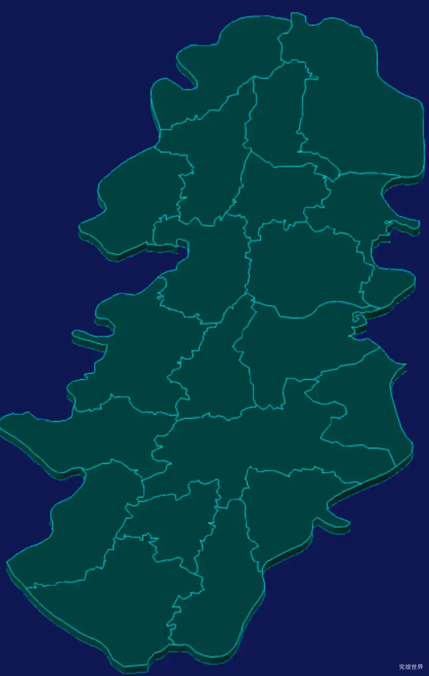 threejs黔南布依族苗族自治州贵定县geoJson地图3d地图