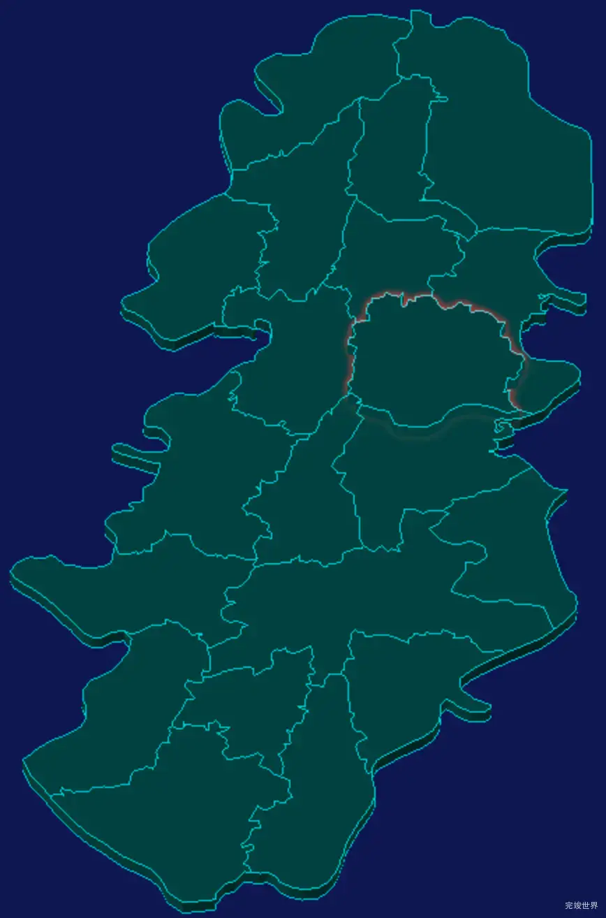 threejs黔南布依族苗族自治州贵定县geoJson地图3d地图红色描边闪烁警报