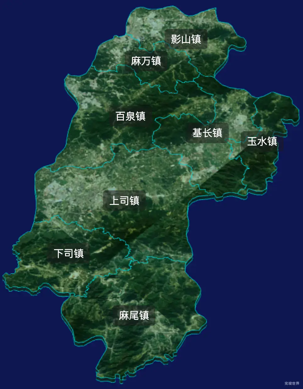 threejs黔南布依族苗族自治州独山县geoJson地图3d地图自定义贴图加CSS2D标签