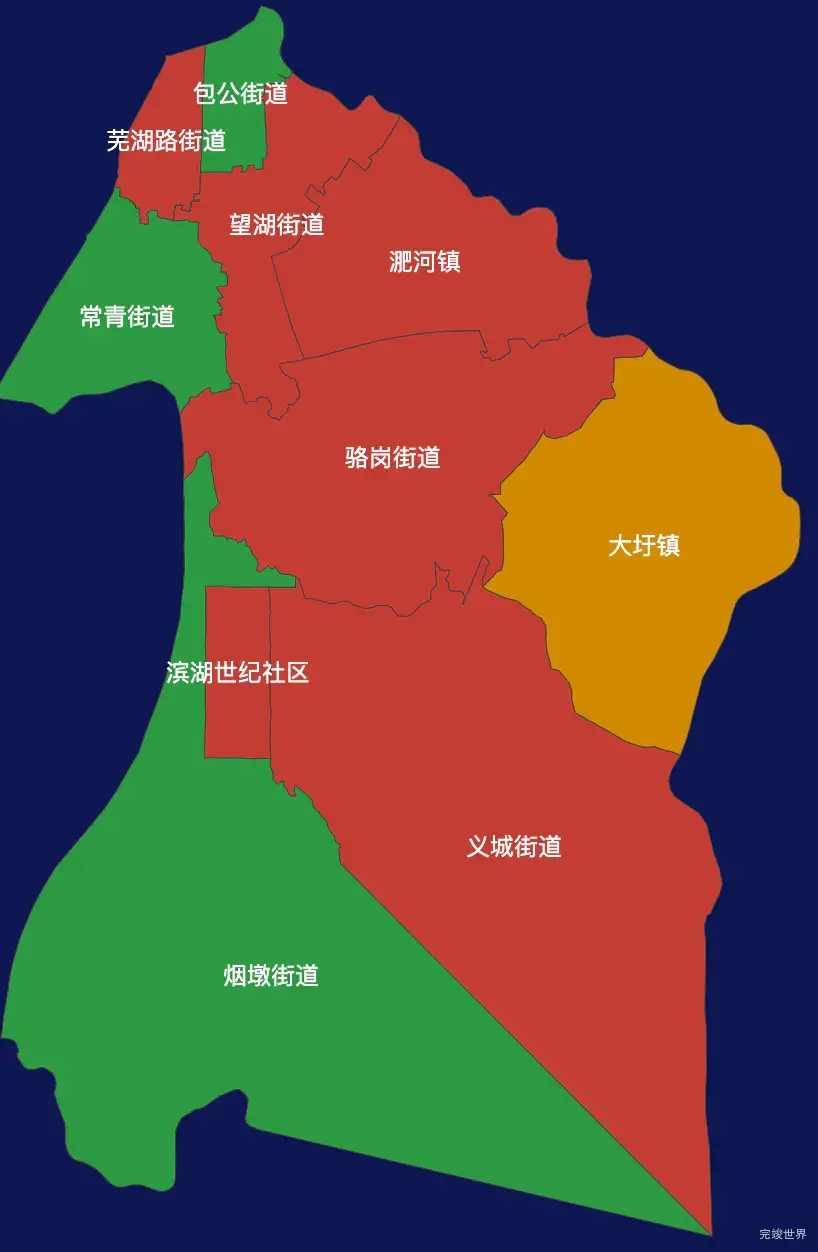 echarts合肥市包河区geoJson地图