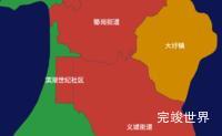 echarts合肥市包河区geoJson地图全局颜色渐变效果