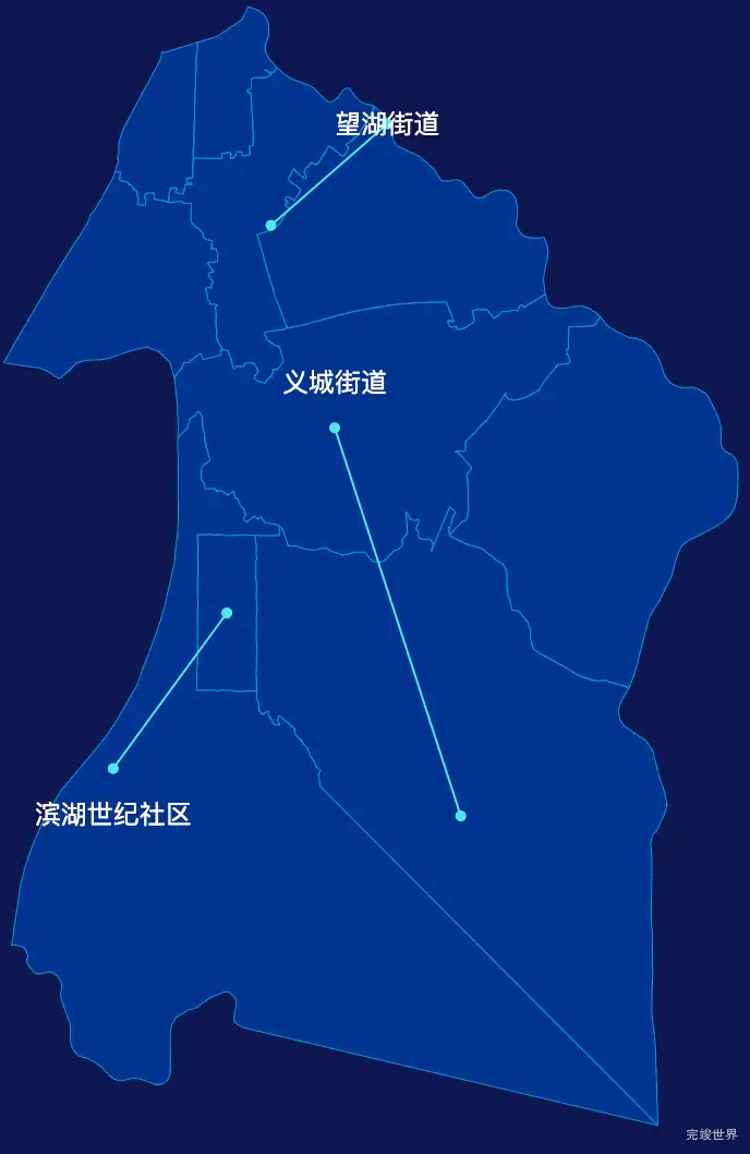 echarts合肥市包河区geoJson地图自定义引导线