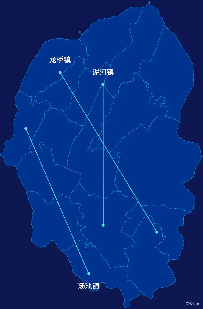 echarts合肥市庐江县geoJson地图自定义引导线