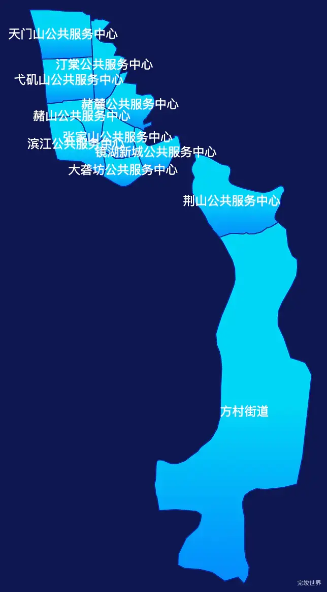 echarts芜湖市镜湖区geoJson地图局部颜色渐变