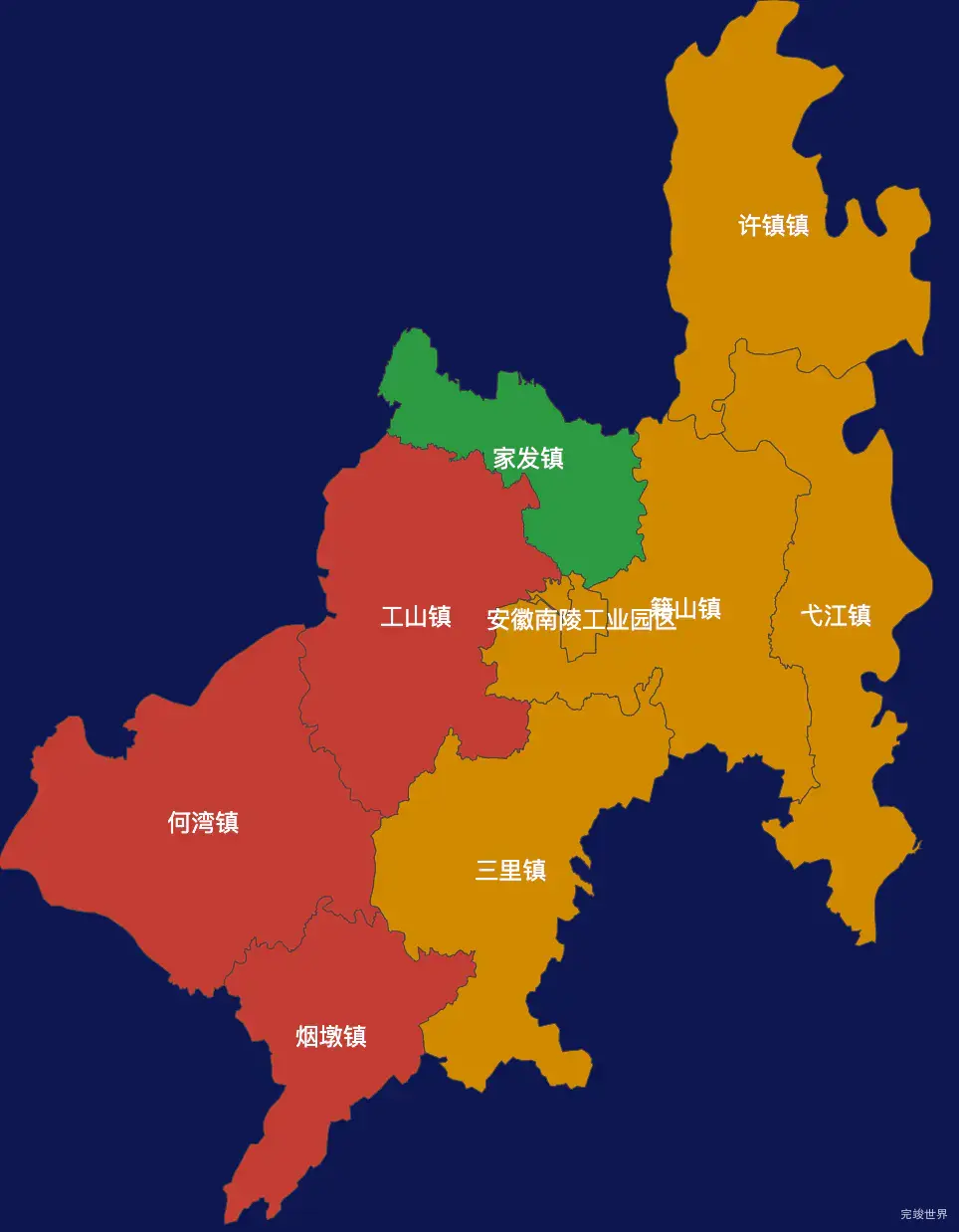 echarts芜湖市南陵县geoJson地图tooltip自定义html