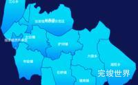 echarts马鞍山市当涂县geoJson地图局部颜色渐变效果实例