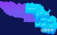 echarts淮北市相山区geoJson地图局部颜色渐变演示实例