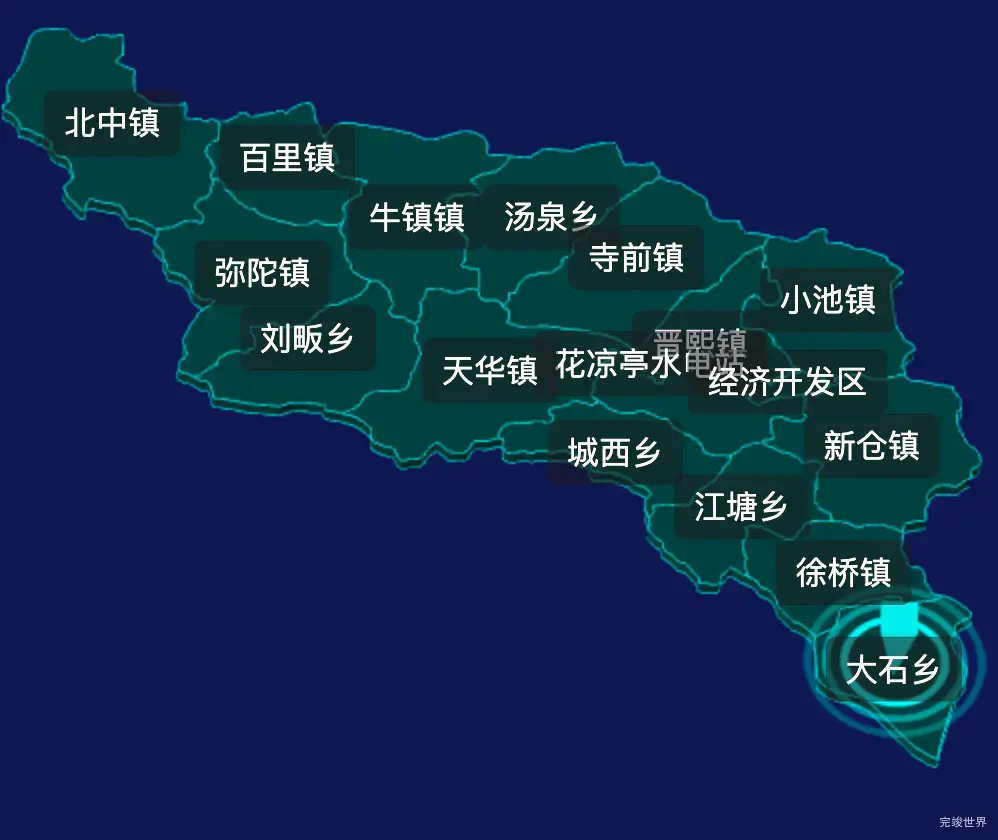 threejs安庆市太湖县geoJson地图3d地图添加旋转棱锥